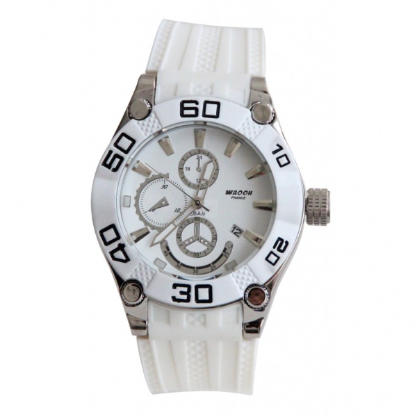 Montre Silicone Brad Blanc
